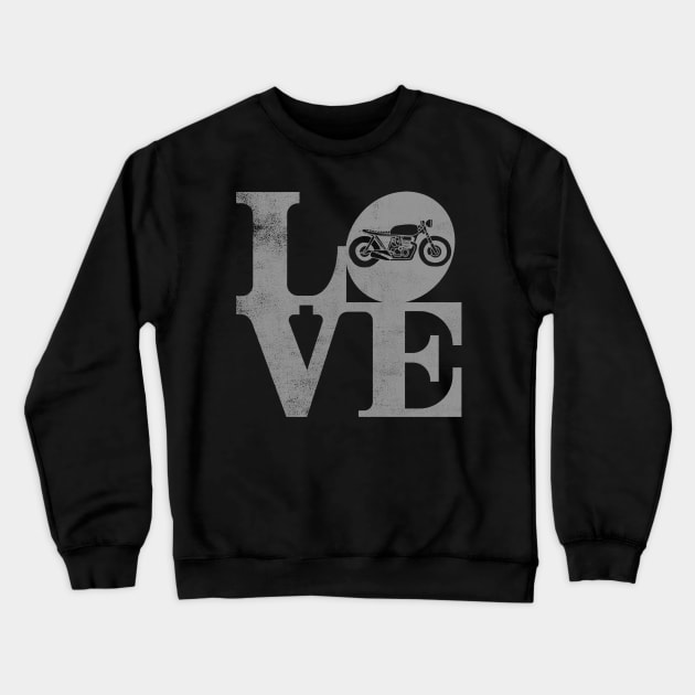 Cafe Racer Crewneck Sweatshirt by cowyark rubbark